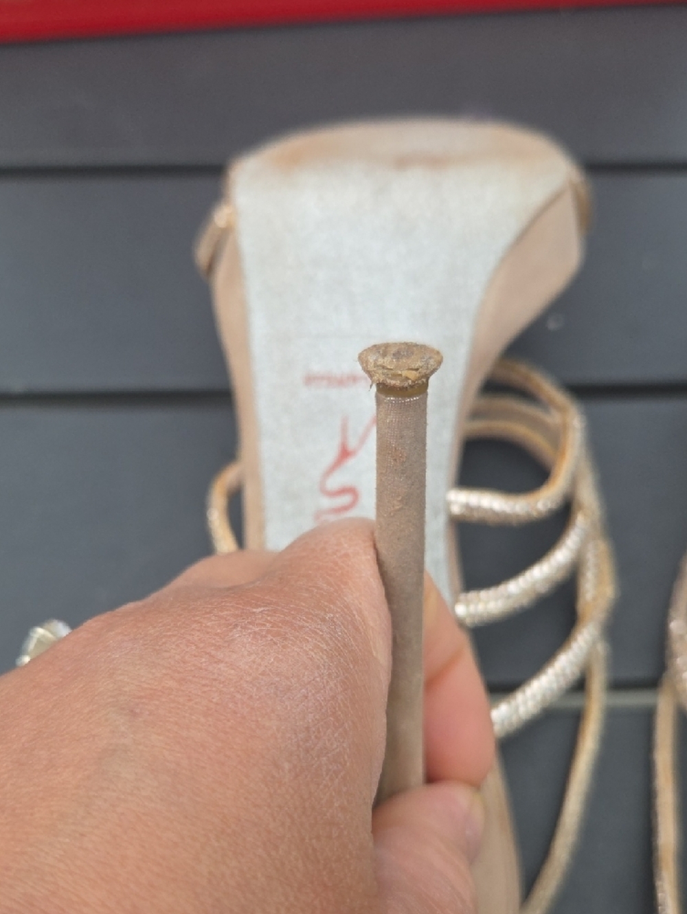 Rene Caovilla Nude Crystal-Knot Strappy Stiletto Sandals - Picture 8 of 11